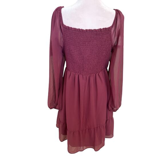 Isabel by Ingrid & Isabel Maroon Square Neck Dress. L - Picture 1 of 9